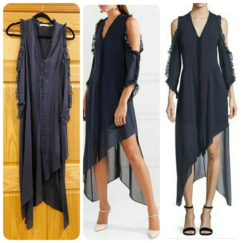 Alice÷Olivia Claude V-Neck Cold Shoulder